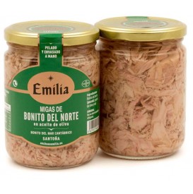 MIGAS DE BONITO DEL NORTE ( MAR CANTÁBRICO - SANTOÑA ) EN ACEITE DE OLIVA  - 430 gr